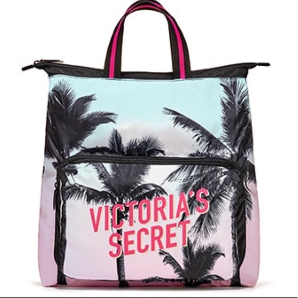 New Victoria’s Secret Packable Travel Backpack spring summer palm tree vacation